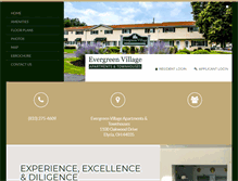 Tablet Screenshot of evergreenvillageapartments.com